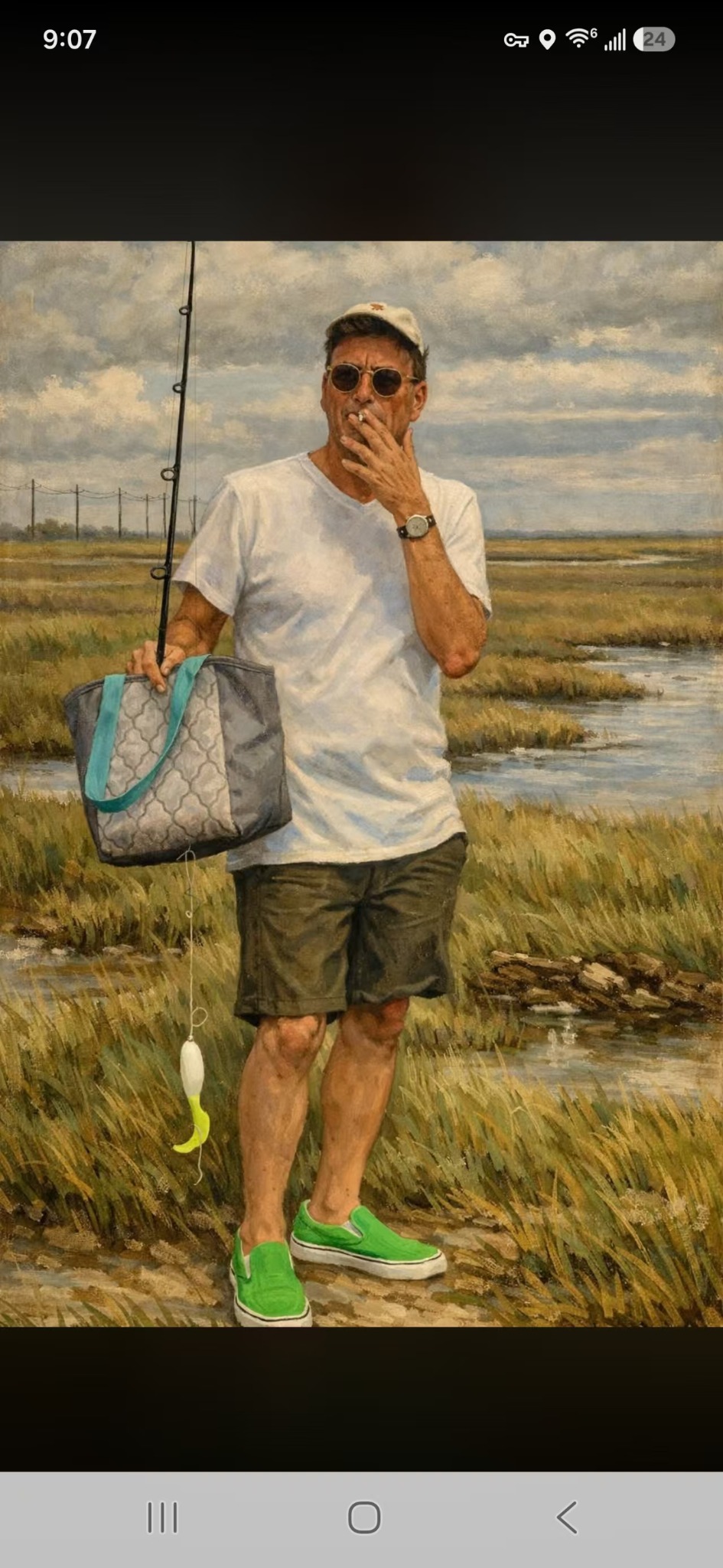 Misfit Blitz fisherman on the marsh